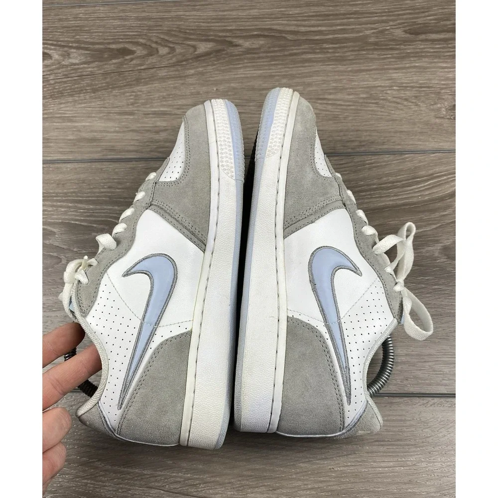 Nike Women's Terminator Low Liberte Sneakers White Grey Blue‎ Size 8.5